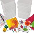 Mini Canvas Panels - 5pcs (6  x 6 ), 5pcs ( 8  x 8  )10 Pack , 100% Small Cotton Stretched Canvas Boards for Painting.. 