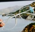 Transparent Glasses for Women - Clear Lens Glasses Frame for Men - White Transparent Glasses for Kid - Curve Glasses for Computer. 
