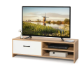 TV Stand for TVs up to 55" Inches Wooden TV Console Table Entertainment Center with one drawer and 2 Storage shelves. 