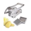 Stainless Steel Chips Making Machine for French Fries Potato Cutter Slicer Vegetables Cucumber Carrot Onion in Silver-KS. 