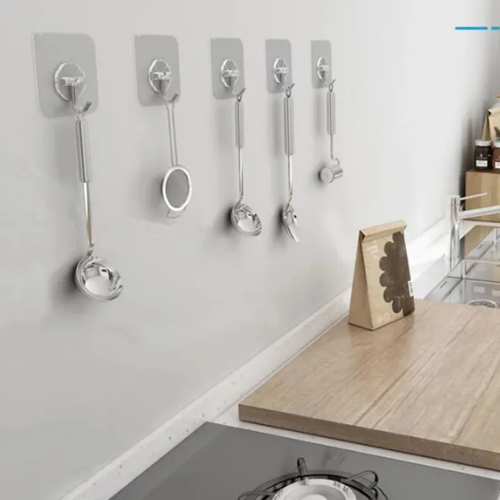 10Pcs%20Pack%20of%20Adhesive%20Suction%20Cup%20Hooks%20stick%20hook%20Heavy%20Duty%20Sticky%20Wall%20&%20Ceiling%20&%20Door%20Nail%20Free%20Clear%20Hook%20for%20Bathroom%20and%20Kitchen%20No%20Scratch%20Waterproof%20and%20Oilproof%20Sticker%20-%20Image%205