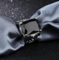 Classic Style Male Heavy Stainless Steel Big Stone Ring Designs For Men. 