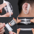 Disposable Ear Protector Cover Caps – Waterproof Earmuffs Shields for Salon, Hair Dye, Oil, Bath, Shower, Hair Coloring and Styling Tools – One-Off Transparent Plastic Ear Covers for Men, Women & Baby. 