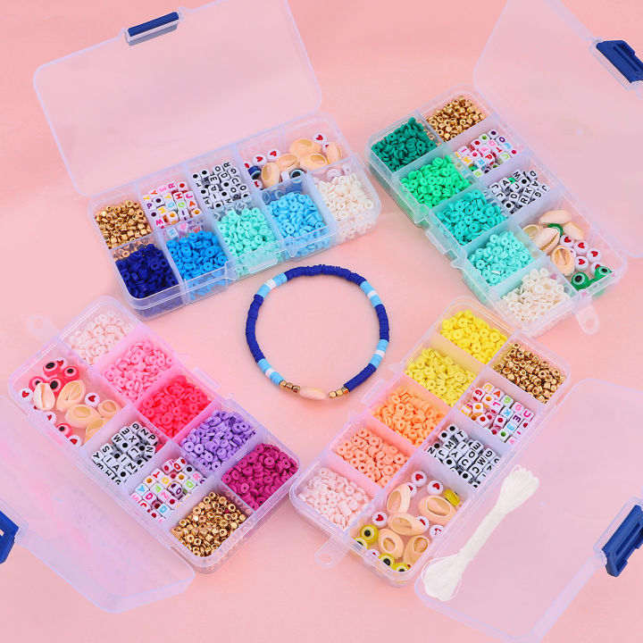 1350Pcs/set 4mm Soft Pottery/Letter Beads/Accessories Mixed Style Bead