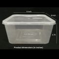 25 boxes of 1.5 litres plastic disposable box with lid. 