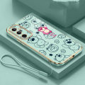 Samsung Galaxy A56 A36 A26 5G Lovely Lotso Bear Case Glossy Square Plating Silicon Casing Cover. 