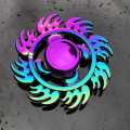 Round Rainbow Metal Fidget Spinner. 