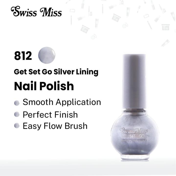 Swiss Miss Nail Polish Get Set Go Silver Lining (812)