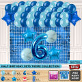 Half Birthday Foil Balloon Theme Collection For Decoration Half Way Mark, 1/2 Month Birth Day Parties Decor Supplies Balloons Set Milestone Themes Baloon, Room Walls, Half Way To One Decorations Celebration 6 Months Children, Boys & Girls : Ak39hf9g. 