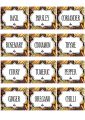 Printed Spice Jar label Stickers for Kitchen jar Labeling 12 pcs. 
