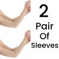 2 Pair Of Cooling Arm Sleeves For Girls, Women & Men/Arm Long Sleeves Best For Cycling Golf Running Driving Moisture Wicking Stretch and For Islamic Muslim hijab Girls, Womens. 