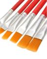 red 12PCS/set Excellent Quality Flat Art Brush Set Oil Painting Brush Blending Size Oil Acrylic Paint School DIY Craft Supply red china brushes for oil and acrylic painting artist quality. 