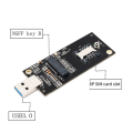 USB3.0 to NGFF Key B 3G4G WWAN Module Network Card Multifunction Test Adapter Board with SIM Slot Module. 