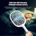 Mosquito Racket with UV Light Lamp Five Nights Mosquito Killer Racket Rechargeable Battery Handheld Electric Fly Swatter. 