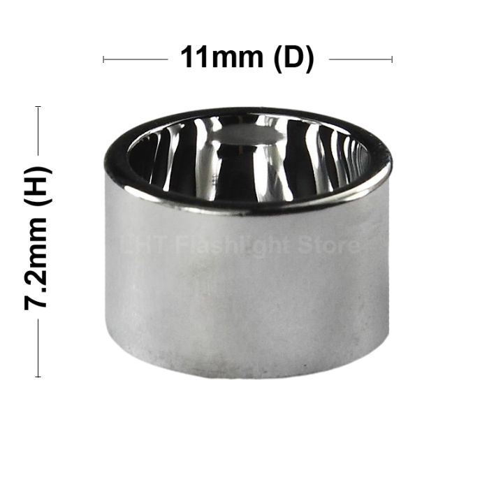11mm D X 7.2mm H Smo Aluminum Reflector For Cree Xp-E Flashlight Diy