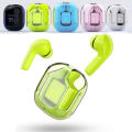 Air 31 Earbuds Wireless Crystal Transparent Bluetooth 5.3 Ear buds Wireless Headset Transparent Charging Case Heavy Bass Stereo Earphones Noise Reduction Sports Headset with Microphone Waterproof Headphone LED Digital Display Black/White/Green. 