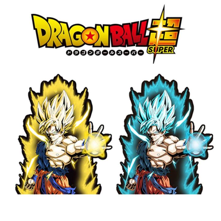 1pcs Anime Dragon Ball Stickers Goku Vegeta 3D Transform car sticker super saiyan Waterproof 3D Sports Holographic Kids fans Toy