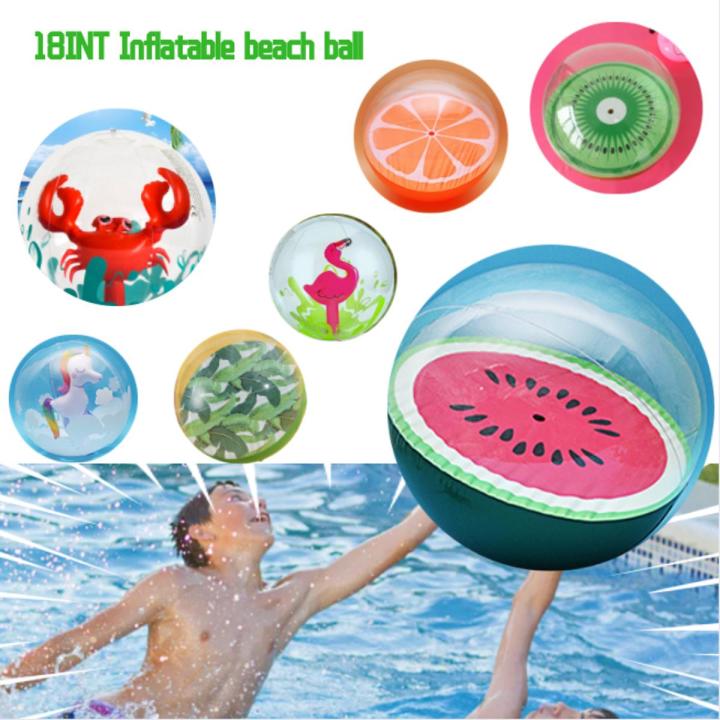 【Footprint】 3D Beach Balls, 16 Inch Inflatable Beach Ball For Children ...