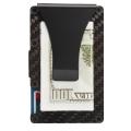 MA Men Card Holder Slim Carbon Fiber Credit Metal Wallet Money Clip. 