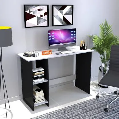 Multifunctional%20Wooden%20Study%20Table/Writing%20Reading%20Table/Laptop%20Computer%20Desk%20for%20Home%20Office%20with%20Open%20Shelves/Study%20Desk%20(40x16x28%20inches,%20Black%20White)%20Customized%20-%20Image%202