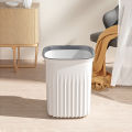 Waste Bin Striped Texture Rubbish Collection Kitchen Garbage Basket. 