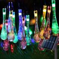 Solar Light String Indoor Outdoor Waterproof Water Drop Lights Decoration for Garden Party Lighting  ( 5M 20LEDs). 