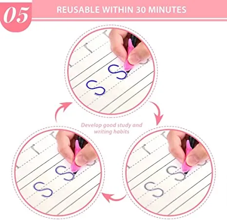 Sank%20Magic%20Practice%20Copybook,%20(4%20Book%20+%2010%20Refill+%201%20Pen)%20Number%20Tracing%20Book%20for%20Preschoolers%20with%20Pen,%20Magic%20Calligraphy%20Copybook%20Set%20Practical%20Reusable%20Writing%20Tool%20Simple%20Hand%20Lettering%20-%20Image%204