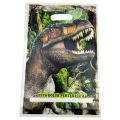 Dinosaur Goody Bags - 10 x 6 Inch - Gift Bags - Dinosaur Themed Party - Green - Unisex - Pack Of 10. 