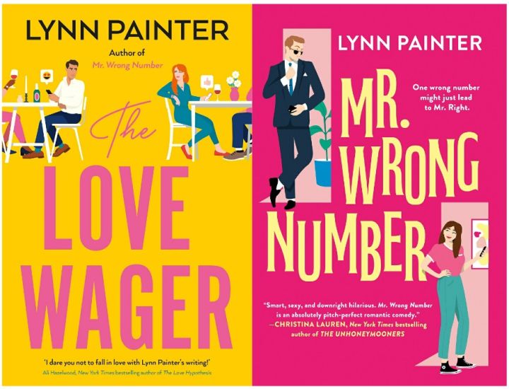 Mr. Wrong Number Series (  Mr. Wrong Number +  The Love Wager ) Set of 2 Book  by Lynn Painter