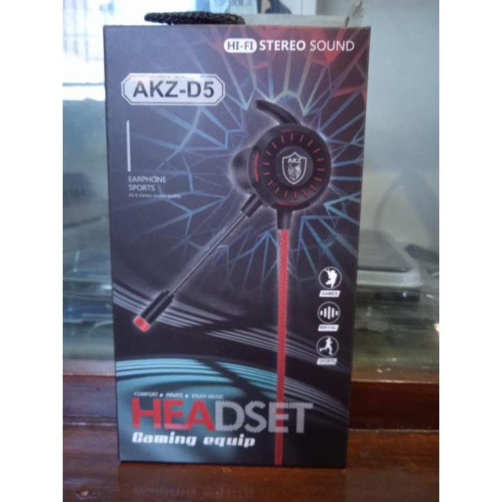 AKZ-D5 Gaming Headset Deep Bass Earphone With Mic