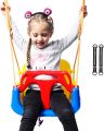 3-in-1 Baby Swing Seat, Toddler Swing, Anti-Flip Snug & Secure Detachable Infants to Teens Kids Swing Seat for Outside Playground, Blue. 
