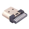 5 Pcs HDMI Male 19 Pins A Type Solder Plug Termination Repair Replace. 