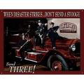 HomDeo Shop Metal Signs 12x8 Inches Retro Cellar Wall Decor Basement Tin Sign Bar Three Stooges Fire Department Gym. 