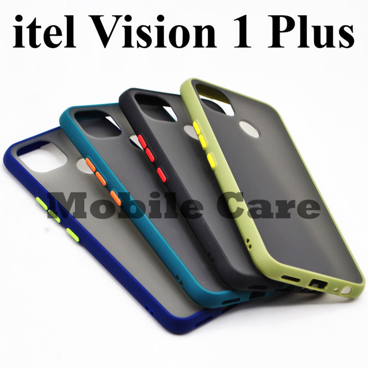 Itel Vision 1 Plus Back Cover Smoky Matte Armor Case Cover For itel Vision 1 Plus