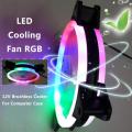 RGB Ring Colorful LED Silent Cooling Fan pc case gaming computer. 