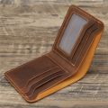 Handmade Leather Wallet Men Retro Short Man's wallet Durable Real Leather Wallet Handmade Breif Cartera Hombre. 