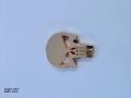 Skull Simple 1 piece Logo Metal Emblem Metal Body Monogram For Car Motorcycle Decorative Metal Marka Self Adhesive Metal Logo. 