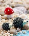 3Pcs Cute Hedgehogs & Mushroom Miniature Mini Fairy Garden Plant Decor. 