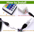 Shizi RGB Led Strip Light Set Remote Controlled Multicolor Strip 3528. 
