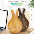 Mini Air Humidifier Ultrasonic USB Aroma Wood Grain-LED Light- Different Designs. 
