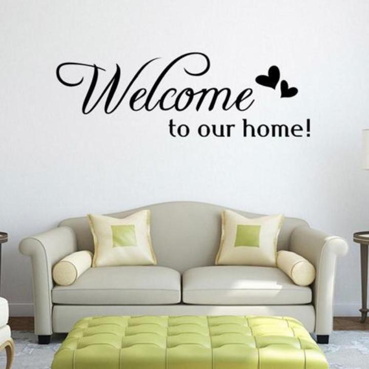 Welcome to Our Home Wall Sticker for Home  (12 by 24 inches)