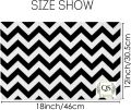 Black & White Zigzag Placemats for Dining Table Cloth Place Mats,12 x 18 inch Washable Kitchen Table Mats QS Bedding. 