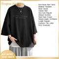 Enigma- Pullover Top 3/4 Sleeve Hip Hop Style Man Oversized T-shirt. 