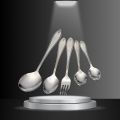 "29-Piece Stainless Steel Cutlery Set  | Classic Design Spoons, Forks, Curry & Rice Serving Utensils for 6 People | Perfect for Family Dining and Regular use.. 