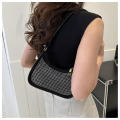 black  bag Trendy brilliant  Women's bag Shoulder bag for  use Party Office Fashion enthusiasts Versatile. 