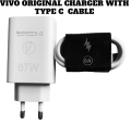 Vivo Original Charger With 6 Ampere Type C cable Compatible For Vivo And Other Android which  supports type c cable. 