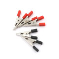 5Pcs 50mm Plastic Durable Handle Test Probe Metal Alligator Clips with Screw Encounter. 