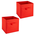 Pack of 2 Foldable Storage Cubes Organizer Basket Bin Storage Boxes Storage Container with Handles for Toy Storage Box. 