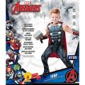 THOR AVENGERS 3D MUSCLE COSTUME FOR KIDS WITH RED CAPE SIZE 3 TO 4 YEARS. 