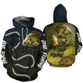 Fashion 3D Printing GONE Fishing Hoodie New Funny Men's and Women's Sweatshirt Pullover Outdoor Leisure Art Mens' Sudaderas. 